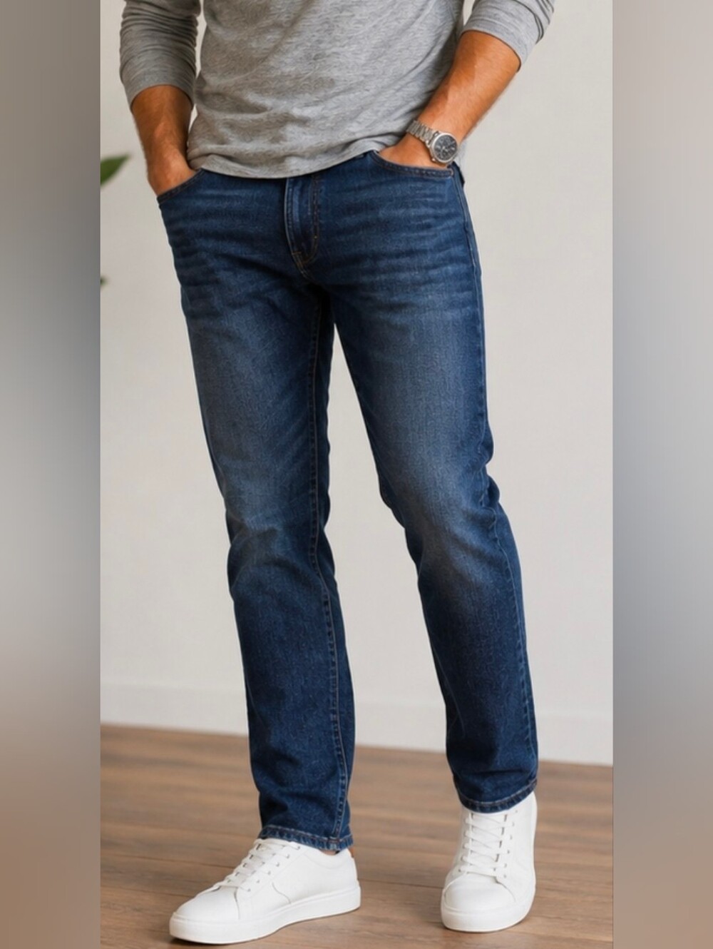Bonobos Tailored Fit Jeans Men's 34x30 Dark Wash Stretch Denim Modern Slim Strai